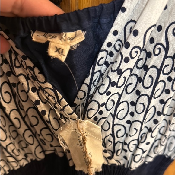 Flying Tomato White and Blue Sleeveless Maxi Dress - Picture 2 of 2